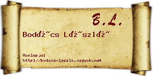 Bodócs László névjegykártya