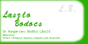laszlo bodocs business card