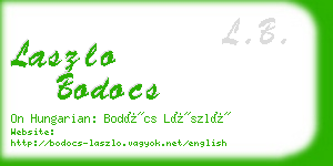 laszlo bodocs business card